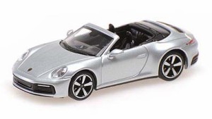 ミニチャンプス 1/87 ポルシェ 911 (992) カレラ 4S カブリオレ 2019 シルバー【870068334】ミニカー  返品種別B