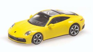 ミニチャンプス 1/87 ポルシェ 911 (992) カレラ 4S 2019 イエロー【870068322】ミニカー  返品種別B