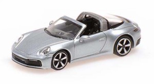 ミニチャンプス 1/87 ポルシェ 911 (992) タルガ 4 2020 シルバー【870069062】ミニカー  返品種別B