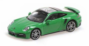 ミニチャンプス 1/87 ポルシェ 911 (992) ターボ S 2020 グリーン【870069070】ミニカー  返品種別B