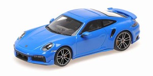 ミニチャンプス 1/43 ポルシェ 911 (992) ターボ S クーペ スポーツデザイン 2021 ブルー【410060072】ミニカー  返品種別B