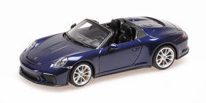 ミニチャンプス 1/43 ポルシェ 911 (991) スピードスター 2019 ブルーメタリック【410061132】ミニカー  返品種別B