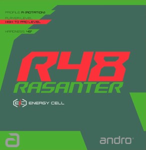 andro（アンドロ） AND-112280-RD-2.0 卓球ラバー RASANTER R48（ラザンター アール48）テンション系裏ソフト（赤・サイズ：2.0mm）andro