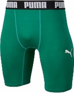 プーマ ジュニア コンプレッション ショートタイツ（ペッパーグリーン/プーマホワイト・サイズ：120） PUMA PJ-656334-05-120返品種別A