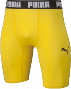 プーマ ジュニア コンプレッション ショートタイツ（サイバーイエロー/プーマブラック・サイズ：150） PUMA PJ-656334-07-150返品種別A