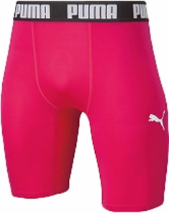 プーマ ジュニア コンプレッション ショートタイツ（ラズベリー/ホワイト・サイズ：120） PUMA PJ-656334-11-120返品種別A