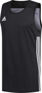 アディダス メンズ バスケットボール ゲームシャツ（ブラック×ホワイト・サイズ：O） 3G SPEE REV JRS AJ-FWM55-DX6385-O返品種別A