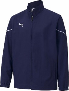 プーマ ジュニア TEAM RISEフルジップジャケット（ピーコート/プーマホワイト・サイズ：130） PUMA PJ-657650-06-130返品種別A