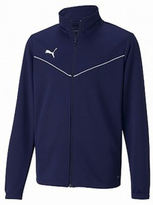 プーマ ジュニア TEAMRISEトレーニングトラックジャケット（ピーコート/プーマホワイト・サイズ：130） PUMA PJ-657652-06-130返品種別A