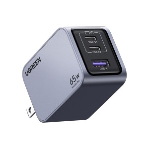 UGREEN（ユーグリーン） 25870 PD対応 Nexode Pro 急速充電器 65W 3ポート (USB-C×2ポート、USB-A×1ポート)[UGROT000008] 返品種別A