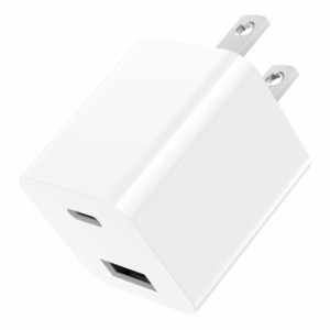 藤本電業 CA-08WH PD20W対応 ACアダプタ Type-C×1ポート/USB-A×1ポート(ホワイト)[CA08WH] 返品種別A