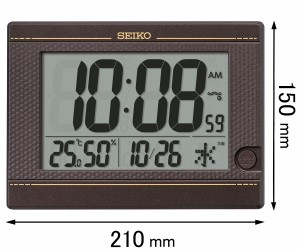 セイコータイムクリエーション 電波置き掛け兼用時計SEIKO 温度湿度付き電波掛置兼用時計 SQ-448-B[SQ448B] 返品種別A