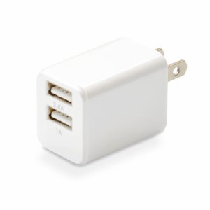 JTT CUBEAC224WH USB充電器 cubeタイプ 2ポート 2.4A(ホワイト)[CUBEAC224WH] 返品種別A