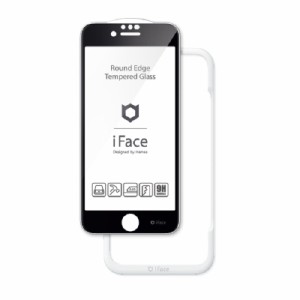 Hamee iPhone SE(第3/2世代)/8/7/6s/6用 画面保護シート 平面保護 ラウンドエッジ強化ガラス IFACE（ブラック）  41-890264返品種別A