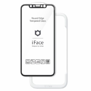 Hamee 41-890271 iPhone 11/XR用 画面保護シート 平面保護 ラウンドエッジ強化ガラス IFACE（ブラック）[41890271] 返品種別A