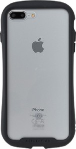 Hamee 41-907481 iPhone 8 Plus/7 Plus用 強化ガラスクリアケース iFace Reflection（ブラック）[41907481] 返品種別A