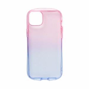 Hamee 41-946459 iPhone 14 Plus（6.7インチ）用 TPUケース IFACE LOOK IN CLEAR LOLLY （ピーチ/サファイア）[41946459] 返品種別A