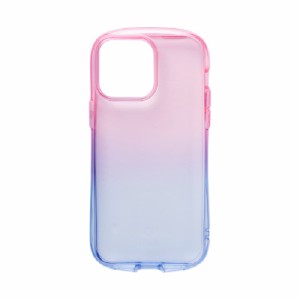 Hamee 41-946497 iPhone 14 Pro Max（6.7インチ）用 TPUケース IFACE LOOK IN CLEAR LOLLY （ピーチ/サファイア）[41946497] 返品種別A