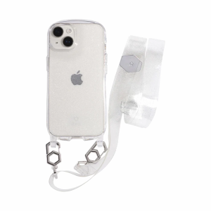 Hamee 41-952887 iPhone14用 ショルダーストラップ付TPUケース iFace Hang and（クリア/ラメ）[41952887] 返品種別A