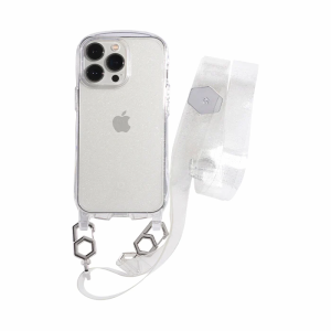 Hamee 41-952962 iPhone13 Pro用 ショルダーストラップ付TPUケース iFace Hang and（クリア/ラメ）[41952962] 返品種別A