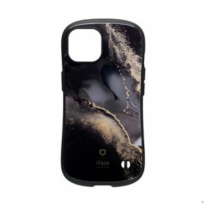 Hamee 41-960479 iPhone 15用 ハイブリッドケース iFace Marble（アッシュブラック）[41960479] 返品種別A