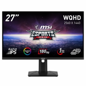 MSI MAG-274QRF-QD-E2 27型 ゲーミング液晶ディスプレイ (WQHD/ RAPID IPS/ノングレア/1ms（GTG）/180Hz/HDMI/DisplayPort/DisplayHDR 40