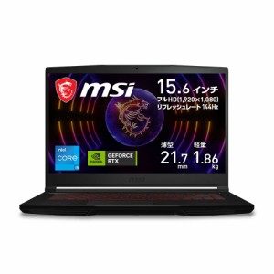 MSI Thin-GF63-12VE-2003JP 15.6型 ゲーミングノートパソコン Thin GF63 12V（Core i5/ メモリ 16GB/ 512GB SSD/  GeForce RTX 4050） ブ