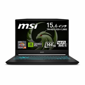 MSI Bravo-15-C7VE-2002JP 15.6型 ゲーミングノートパソコン Bravo 15 C7V（Ryzen 5/ メモリ 16GB/ 512GB SSD/ GeForce RTX 4050）ブラッ