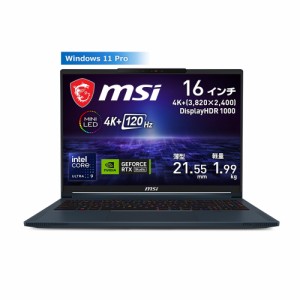 MSI Stealth-16-AI-Studio-A1VIG-2003JP 16型 ゲーミングノートパソコン Stealth 16 AI Studio A1V(Core Ultra 9 / メモリ 64GB/ 2TB SSD