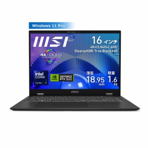 MSI Prestige-16-AI-Studio-B1VFG-7003JP 16型 ノートパソコン Prestige 16 AI Studio B1V （Core Ultra 7 / メモリ 32GB/ 1TB SSD/  GeF