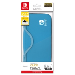 【Switch Lite】QUICK POUCH for Nintendo Switch Lite セルリアンブルー 返品種別B