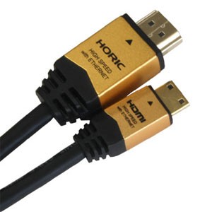 ホーリック HDM30-074MNG HDMIケーブル(3.0m・ゴールド）【HDMI-A⇔HDMI-C(ミニ)】HORIC[HDM30074MNG] 返品種別B