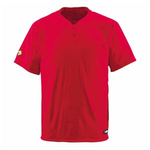 デサント DS-DB201-RED-L ベースボールシャツ（RED・サイズ：L）DESCENTE　ベースボールシャツ（2ボタン）[DSDB201REDL] 返品種別A