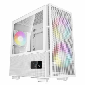 Deepcool R-CH360-WHAPE3D-G-1 ミニタワー型PCケース CH360 DIGITAL WH（ホワイト）[RCH360WHAPE3DG1] 返品種別B