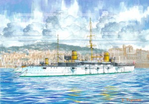 フォーサイト 1/700 インジェクションプラモデルキット　日本海軍1等巡洋艦 日進【SMP015】プラモデル  返品種別B