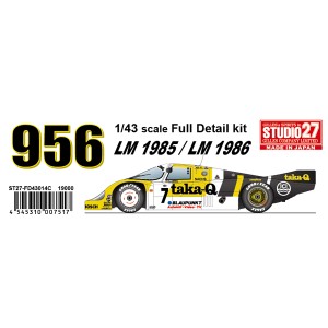 スタジオ27 1/43 Porsche956 NEWMAN/taka-Q 1985/86 (Long tail)【FD43014C】  返品種別B