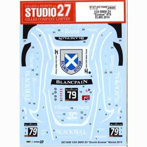 スタジオ27 1/24 BMW Z4“Ecosse”#79 ELMS 2014（フジミ対応）オリジナルデカール【ST-DC1049】デカール  返品種別B