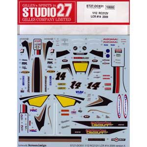 スタジオ27 1/12 LCR RC212V #14 2009（タミヤ対応）オリジナルデカール【DC831】デカール  返品種別B