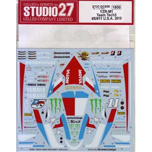 スタジオ27 1/12 YZR M1 Team Tech3 U.S.A 2010（タミヤ対応）デカール【DC858】デカール  返品種別B