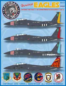 ファーボールエアロデザイン 【再生産】1/48 アメリカ空軍 F-15C/E ヘリテージ・イーグルス（デカール）【FAD48-071】デカール  返品種別