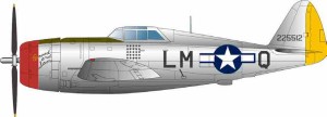 プラッツ 1/144 アメリカ陸軍戦闘機 P-47D サンダーボルト レザーバック ”ゼムケズ・ウルフパック パート1”（2機セット）【PDR-30】プ