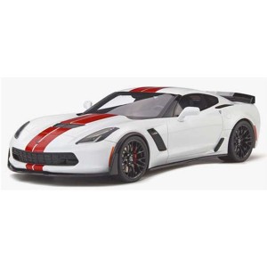 GTスピリット 【再生産】1/18 シボレー コルベット Z06 (C7)（ホワイト/レッド）【GTS214】ミニカー  返品種別B