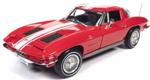 アメリカンマッスル 1/18 1963 シェビー コルベット スティングレイ Z06 クーペ レッド【AMM1263】ミニカー  返品種別B