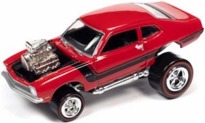 JOHNNY LIGHTNING 1/64 1972 フォード マーベリック ブライトレッド/ブラック (ジンガーズ)【JLSP229A】ミニカー  返品種別B