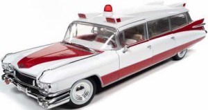 Auto World 1/18　1959 キャディラック エルドラド 救急車 ホワイト/レッド【AW302】ミニカー  返品種別B