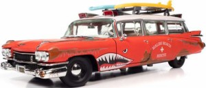 Auto World 1/18 1959 キャディラック エルドラド 救急車 ”Surf Shark” レッド/ホワイト【AW312】ミニカー  返品種別B