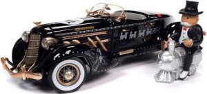 Auto World 1/18 1935 オーバーン 851 スピードスター ブラック/ゴールド (Mr.モノポリーフィギュア付)【AWSS140】ミニカー  返品種別B