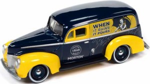 JOHNNY LIGHTNING 1/64　1940 フォード パネル トラック ”Morton Salt” ダークブルー/イエロー【JLSP349】ミニカー  返品種別B