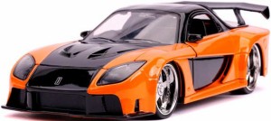 Jada Toys 【再生産】1/24 F＆F マツダ RX-7 オレンジ/ブラック (ハン)【JADA30732】ミニカー  返品種別B