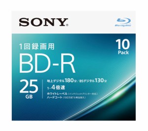 ソニー 10BNR1VJPS4 4倍速対応BD-R 10枚パック　25GB ホワイトプリンタブルSONY[10BNR1VJPS4] 返品種別A